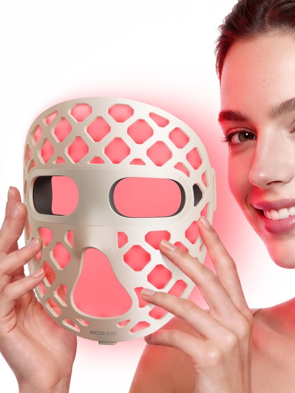 Red LED Light Face Mask 54 LEDs 2600mAh Rechargeable Silicone Mask